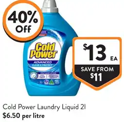 Foodworks Cold Power Laundry Liquid offer