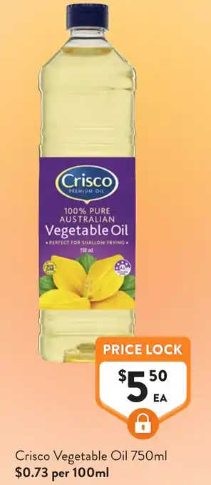 Foodworks Crisco Vegetable Oil offer