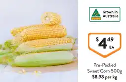 Foodworks Pre-Packed Sweet Corn offer