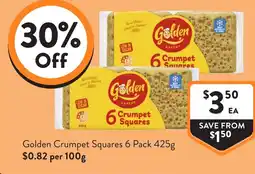 Foodworks Golden Crumpet Squares offer