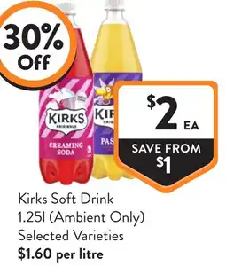 Foodworks Kirks Soft Drink offer