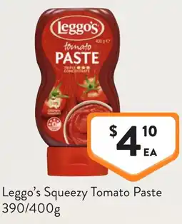 Foodworks Leggo's Squeezy Tomato Paste offer
