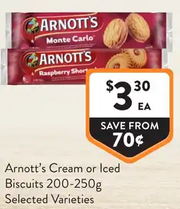 Foodworks Arnott's Cream or Iced Biscuits offer