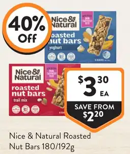Foodworks Nice & Natural Roasted Nut Bars offer
