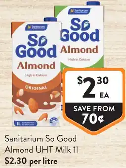 Foodworks Sanitarium So Good Almond UHT Milk offer