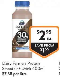 Foodworks Dairy Farmers Protein Smoothie+ Drink offer