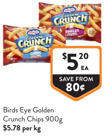 Foodworks Birds Eye Golden Crunch Chips offer