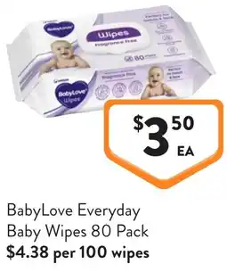 Foodworks BabyLove Everyday Baby Wipes offer