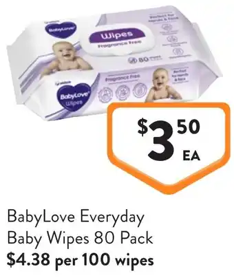 Foodworks BabyLove Everyday Baby Wipes offer