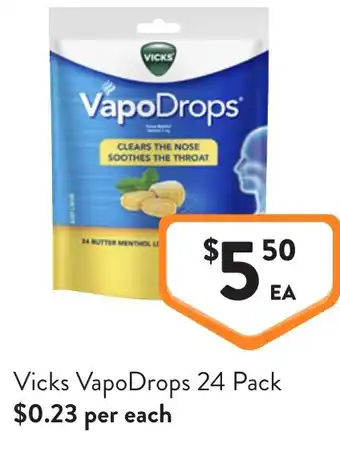 Foodworks Vicks VapoDrops offer