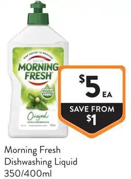 Foodworks Morning Fresh Dishwashing Liquid offer