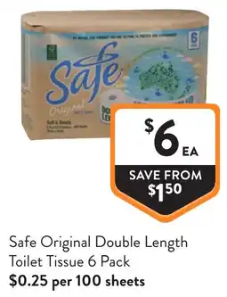 Foodworks Safe Original Double Length Toilet Tissue offer