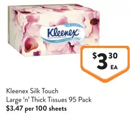 Foodworks Kleenex Silk Touch Large 'n' Thick Tissues offer
