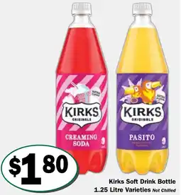 Friendly Grocer Kirks Soft Drink Bottle offer
