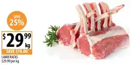 Supabarn Lamb racks offer