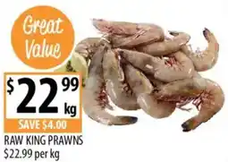 Supabarn RAW KING PRAWNS offer