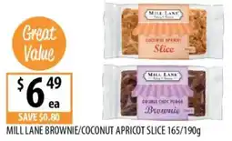 Supabarn Mill lane brownie/coconut apricot slice offer