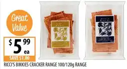 Supabarn Ricci's bikkies cracker range offer