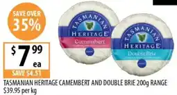 Supabarn Tasmanian heritage camembert and double brie offer