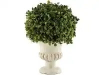 LivingStyles French Squat Potted Artificial Topiary Ball, 28cm offer
