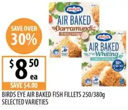 Supabarn Birds eye air baked fish fillets offer