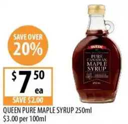 Supabarn Queen pure maple syrup offer