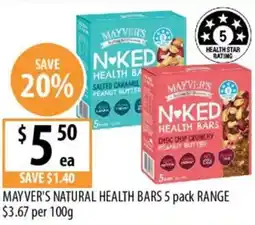 Supabarn Mayver's natural health bars offer