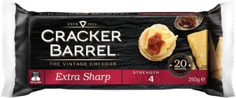 Coles Cracker Barrel Cheese Block or Slices 250g offer