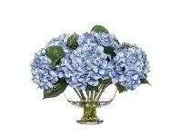 Artificial Hydrangea in Dahlia Bowl