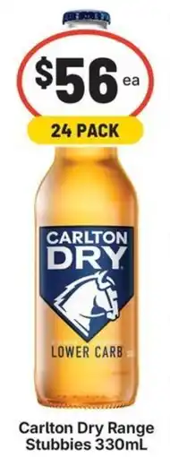 IGA Liquor Carlton Dry Range Stubbies offer