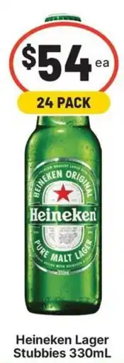 IGA Liquor Heineken Lager Stubbies offer