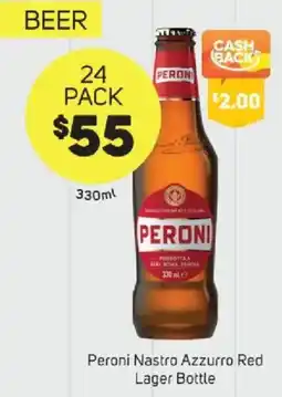 Foodland Peroni Nastro Azzurro Red Lager Bottle offer