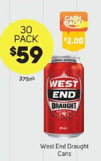 West End Draught Cans