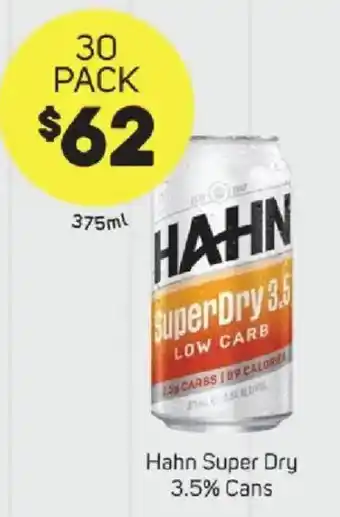 Foodland Hahn Super Dry 3.5% Cans offer