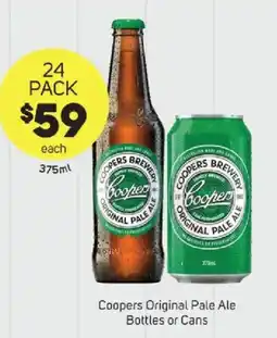 Foodland Coopers Original Pale Ale Bottles or Cans offer