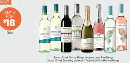 Foodland Jacobs Creek Classic Range - Angove Long Row Range Jacobs Creek Sparkling Varietals offer
