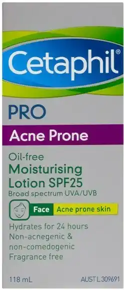 Priceline Cetaphil Pro Acne Prone Oil Free Moisturising Lotion SPF 25 118mL offer