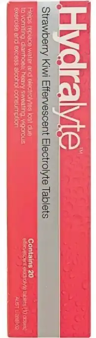 Priceline Hydralyte Strawberry Kiwi Flavoured Effervescent Electrolyte Tablets 20 Tablets offer