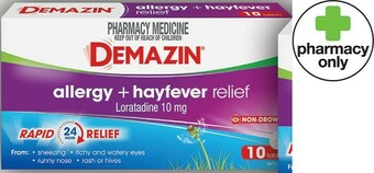 Priceline Demazin® Allergy + Hayfever Relief 10 Tablets offer