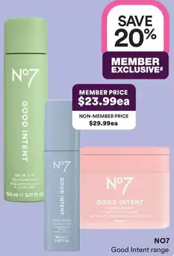 Priceline No7 Good Intent range offer
