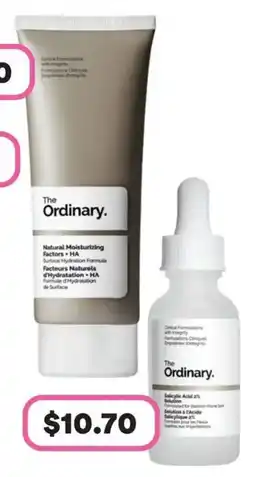 Priceline The Ordinary Natural Moisturizing Factors + HA or Salicylic Acid 2% Solution offer