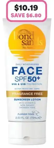 Priceline Bondi Sands SPF 50+ Fragrance Free Sunscreen Lotion offer