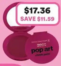 Priceline Max factor pop art cheek paint offer