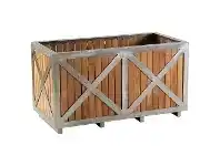 LivingStyles Portofino Teak Timber & Stainless Steel Planter, 120cm offer