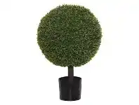 LivingStyles Potted Artificial Tea Leaf Topiary, Ball, 79cm offer