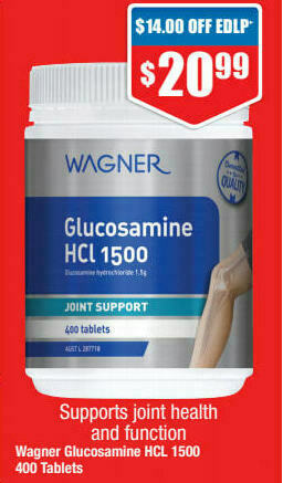 ePharmacy Wagner Glucosamine HCL 1500 400 Tablets offer