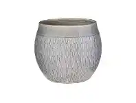 LivingStyles Berkshire Ceramic Pot, Pearl Grey offer