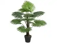 LivingStyles Potted Artificial Fan Palm Tree, 108cm offer