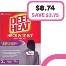 Priceline Deen heat neck & joint heat patches offer
