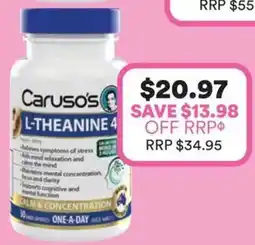 Priceline Caruso's l-theanine 4 offer